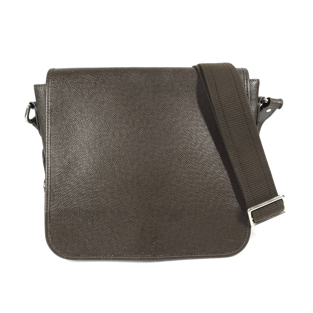 LOUIS VUITTON M32488 タイガ アンドレイ 斜め掛け メッセンジャーバッグ フラップ ショルダーバッグ タイガレザー ユニセックス グリズリ ブラウン