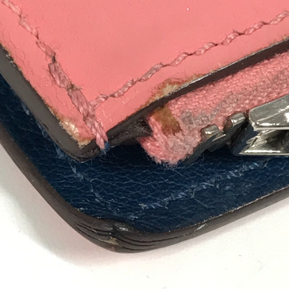 HERMES ステーショナリー バイカラー ノートパッド 《EAジップ》 A5 メモカバー ケース 手帳カバー ブックカバー ノートカバー レザー ユニセックス ローズアザレ ピンク