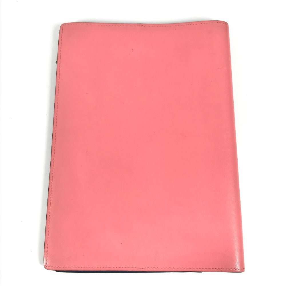 HERMES ステーショナリー バイカラー ノートパッド 《EAジップ》 A5 メモカバー ケース 手帳カバー ブックカバー ノートカバー レザー ユニセックス ローズアザレ ピンク