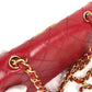 CHANEL ヴィンテージ マトラッセ キルティング CC ココマーク チェーン デカココ チェーンバッグ 斜め掛け カバン ポシェット ショルダーバッグ レザー レディース レッド