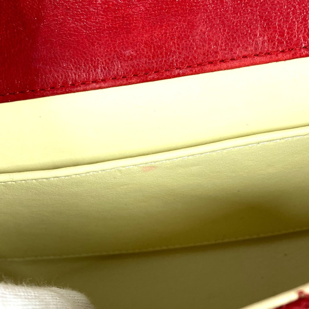 CHANEL ヴィンテージ マトラッセ キルティング CC ココマーク チェーン デカココ チェーンバッグ 斜め掛け カバン ポシェット ショルダーバッグ レザー レディース レッド