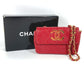 CHANEL ヴィンテージ マトラッセ キルティング CC ココマーク チェーン デカココ チェーンバッグ 斜め掛け カバン ポシェット ショルダーバッグ レザー レディース レッド