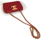 CHANEL ヴィンテージ マトラッセ キルティング CC ココマーク チェーン デカココ チェーンバッグ 斜め掛け カバン ポシェット ショルダーバッグ レザー レディース レッド