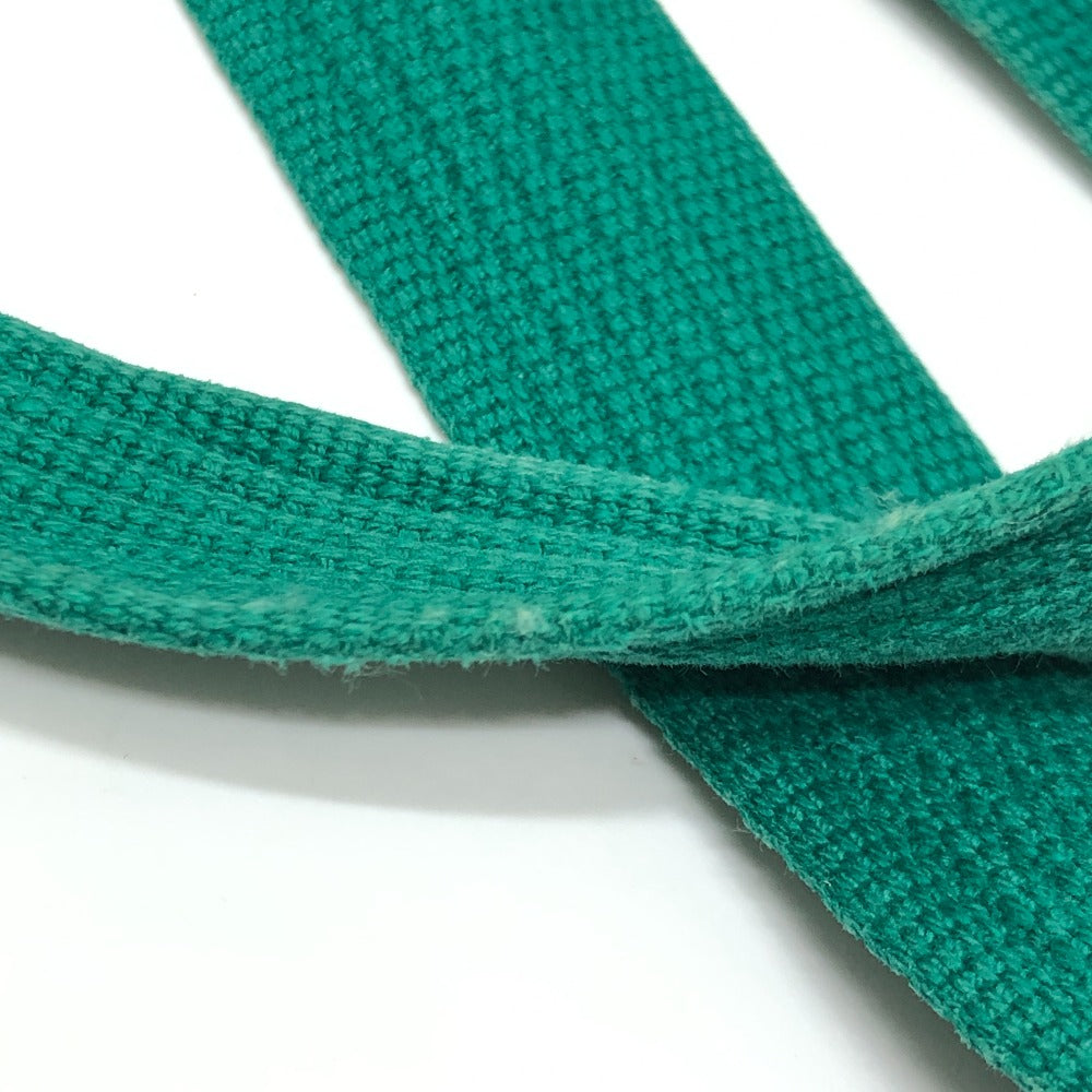 HERMES ヴィンテージ 鳥柄 カバン トートバッグ 肩掛け ショルダーバッグ コットン レディース グリーン