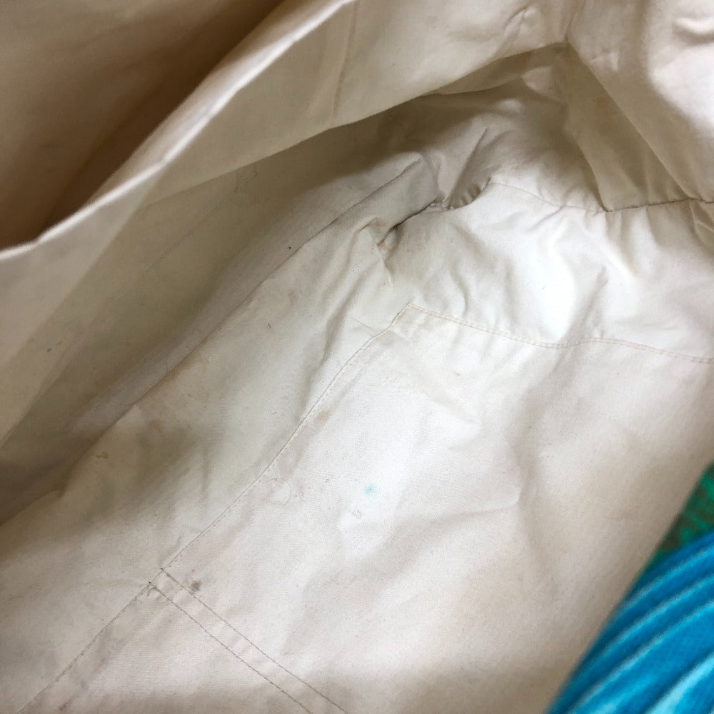 HERMES ヴィンテージ 鳥柄 カバン トートバッグ 肩掛け ショルダーバッグ コットン レディース グリーン