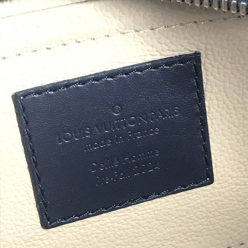 LOUIS VUITTON N40747 ダミエヘリテージ ロッカー ドップ･キット セカンドバッグ クラッチバッグ キャンバス ユニセックス ブルー