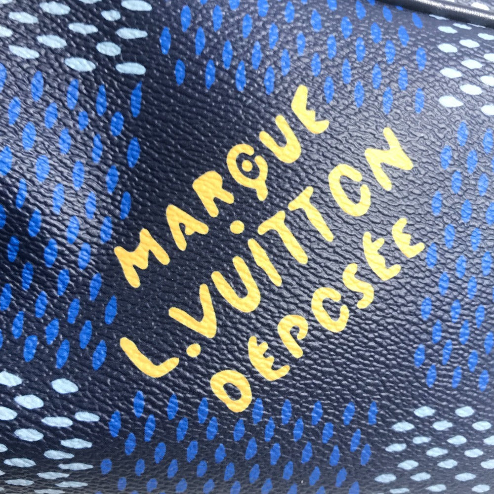 LOUIS VUITTON N40747 ダミエヘリテージ ロッカー ドップ･キット セカンドバッグ クラッチバッグ キャンバス ユニセックス ブルー