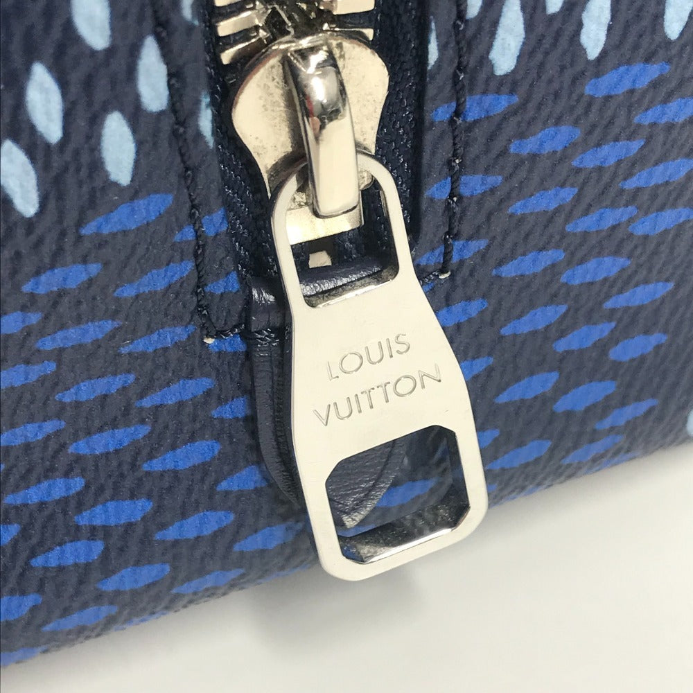 LOUIS VUITTON N40747 ダミエヘリテージ ロッカー ドップ･キット セカンドバッグ クラッチバッグ キャンバス ユニセックス ブルー