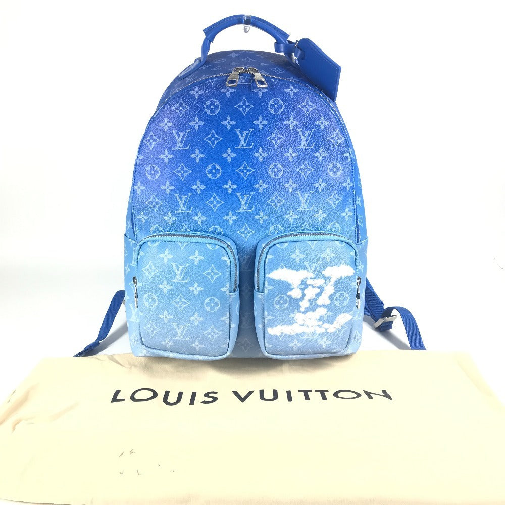 LOUIS VUITTON M45441 モノグラム・クラウズ バックパックマルチポケット バックパック カバン リュックサック レザー ユニセックス ブルー