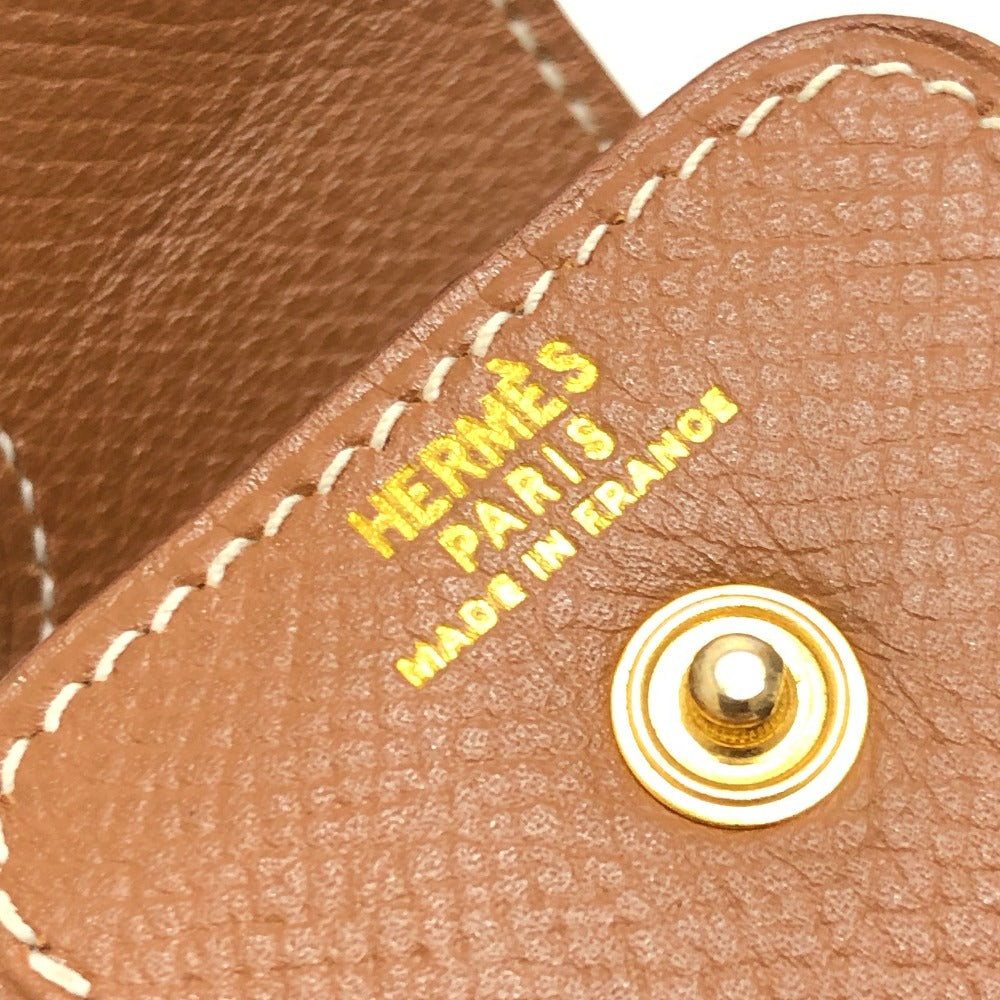 HERMES ガムケース ペンケース ゴールド金具 筆箱 小物入れ マルチポーチ 雑貨 ポーチ レザー レディース ゴールド