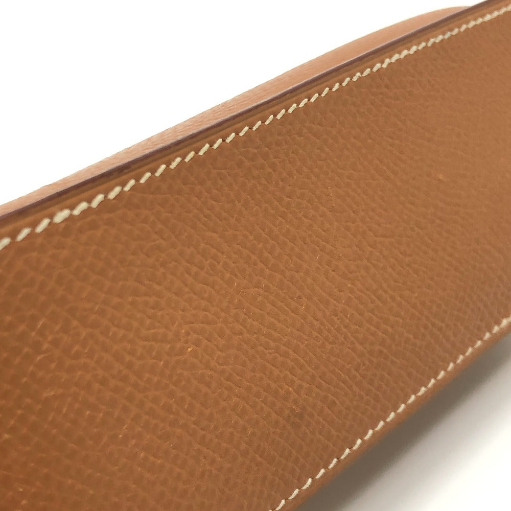 HERMES ガムケース ペンケース ゴールド金具 筆箱 小物入れ マルチポーチ 雑貨 ポーチ レザー レディース ゴールド