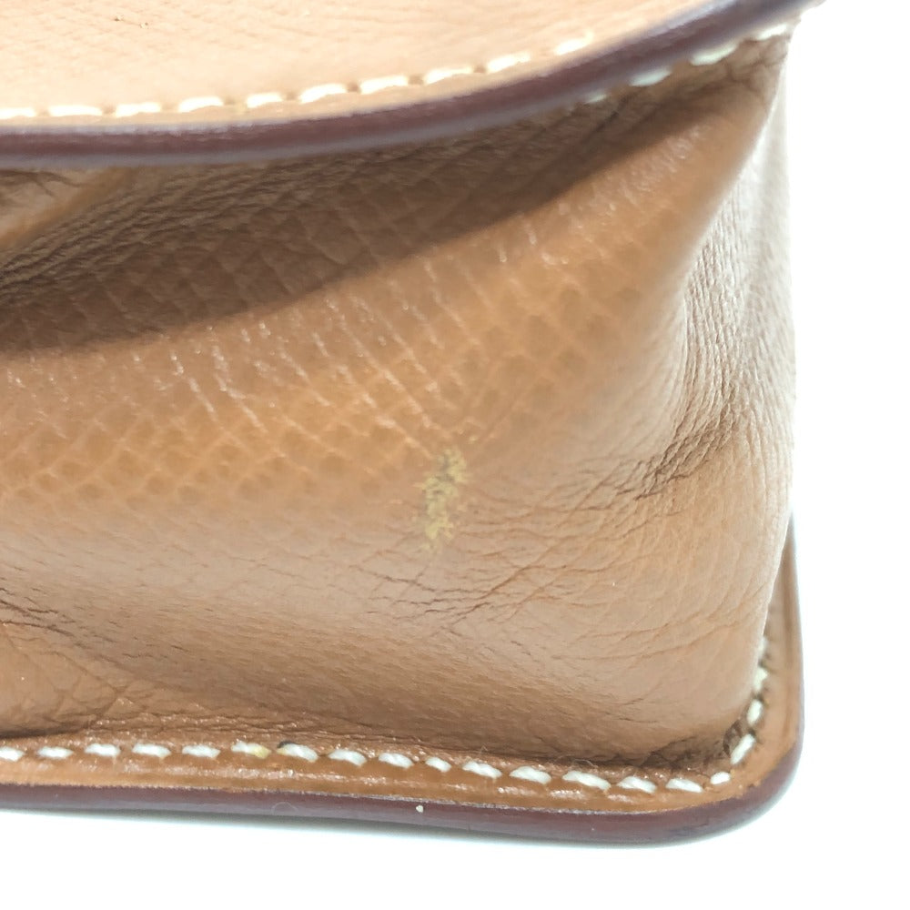 HERMES ガムケース ペンケース ゴールド金具 筆箱 小物入れ マルチポーチ 雑貨 ポーチ レザー レディース ゴールド