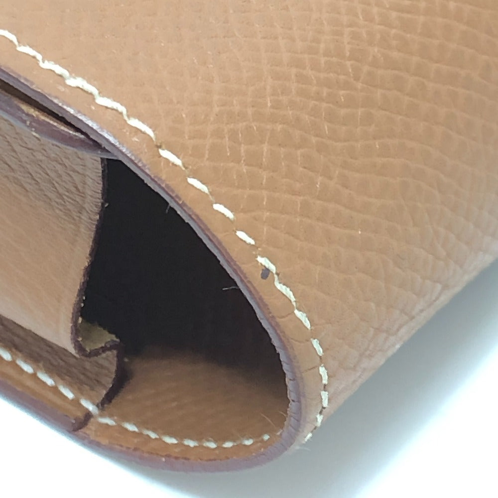 HERMES ガムケース ペンケース ゴールド金具 筆箱 小物入れ マルチポーチ 雑貨 ポーチ レザー レディース ゴールド