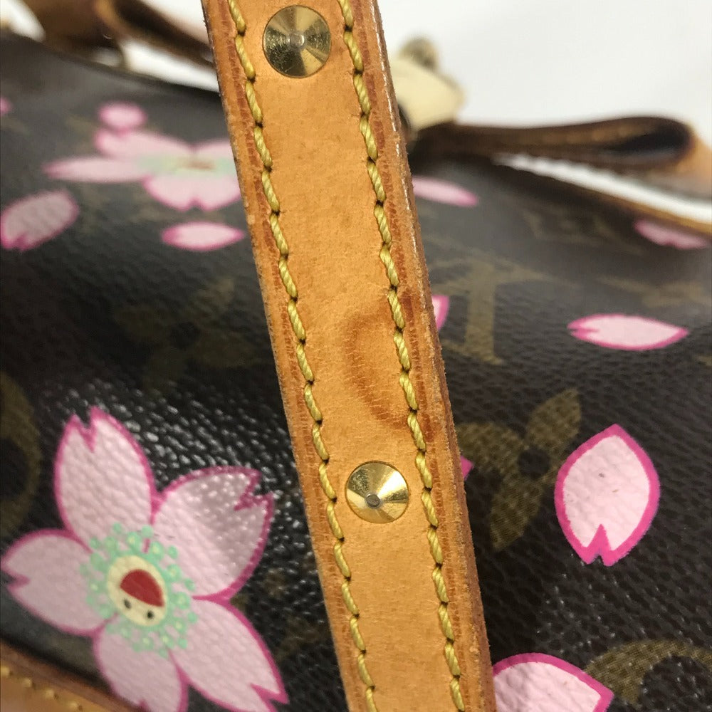 LOUIS VUITTON M92009 モノグラムチェリーブロッサム 村上隆 パピヨン トートバッグ カバン ショルダーバッグ ハンドバッグ モノグラムキャンバス レディース ブラウン