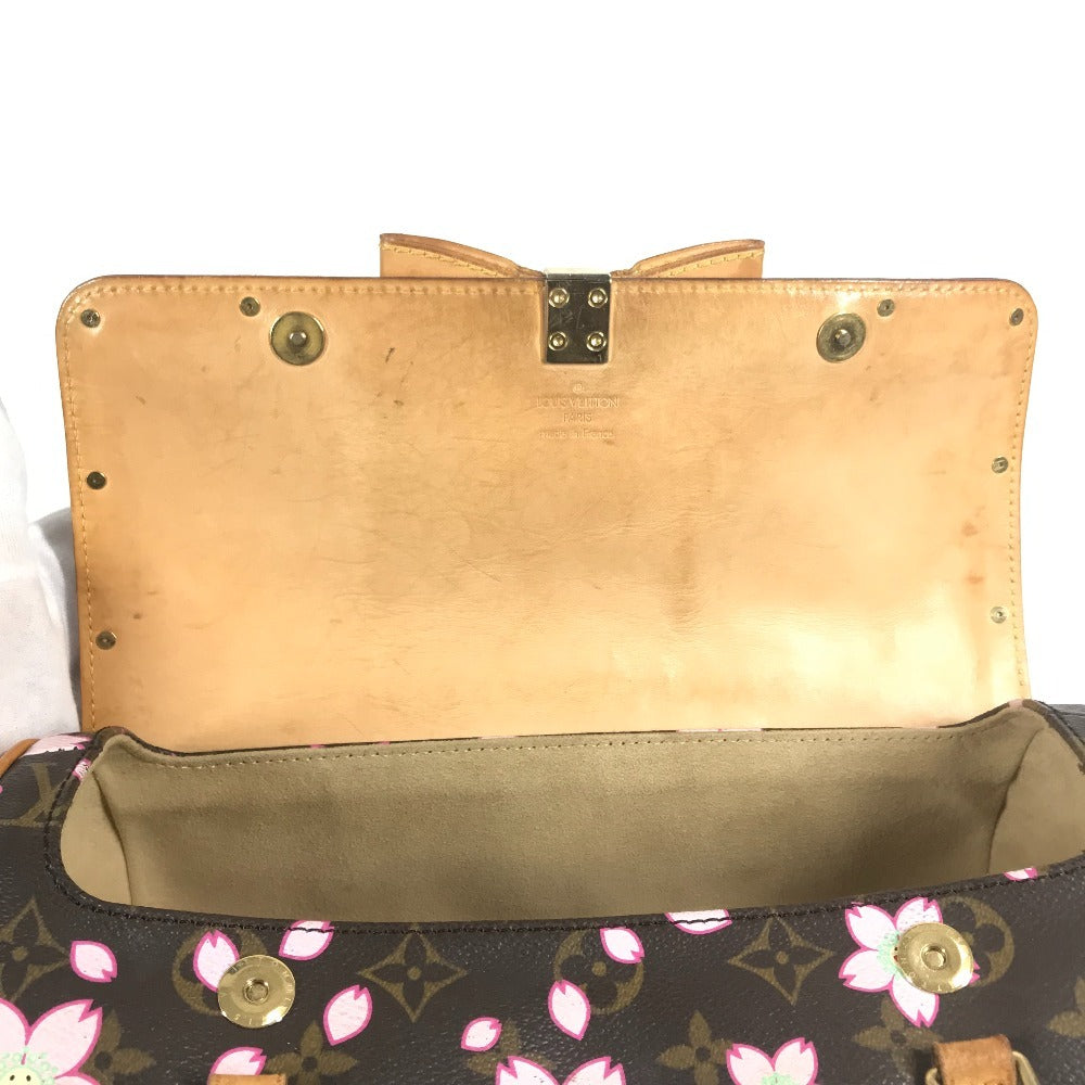 LOUIS VUITTON M92009 モノグラムチェリーブロッサム 村上隆 パピヨン トートバッグ カバン ショルダーバッグ ハンドバッグ モノグラムキャンバス レディース ブラウン