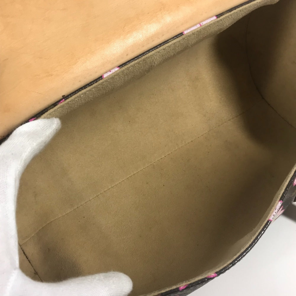 LOUIS VUITTON M92009 モノグラムチェリーブロッサム 村上隆 パピヨン トートバッグ カバン ショルダーバッグ ハンドバッグ モノグラムキャンバス レディース ブラウン