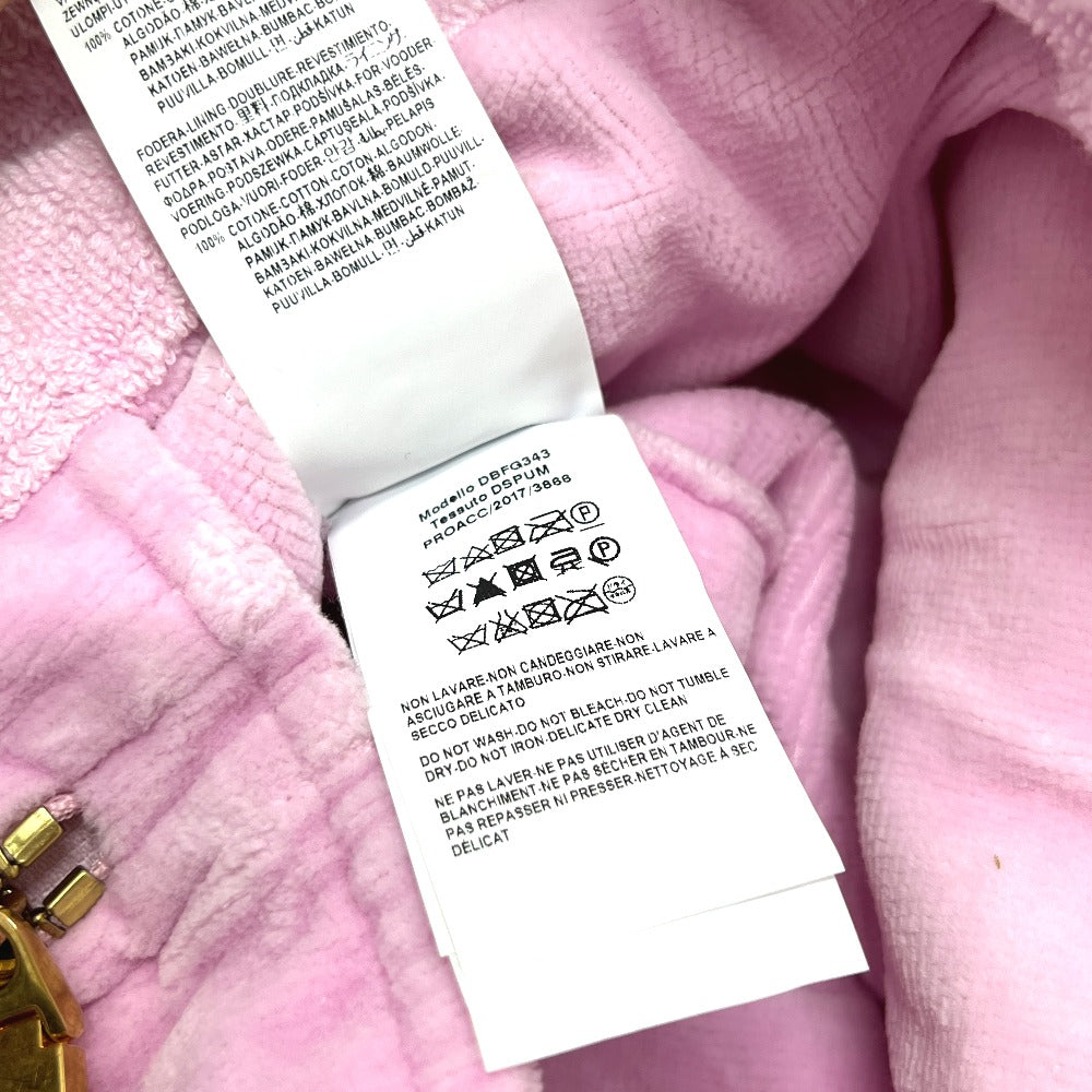 VERSACE メデューサ ロゴ トートバッグ ビーチバッグ パイル地 ショルダーバッグ コットン レディース ピンク