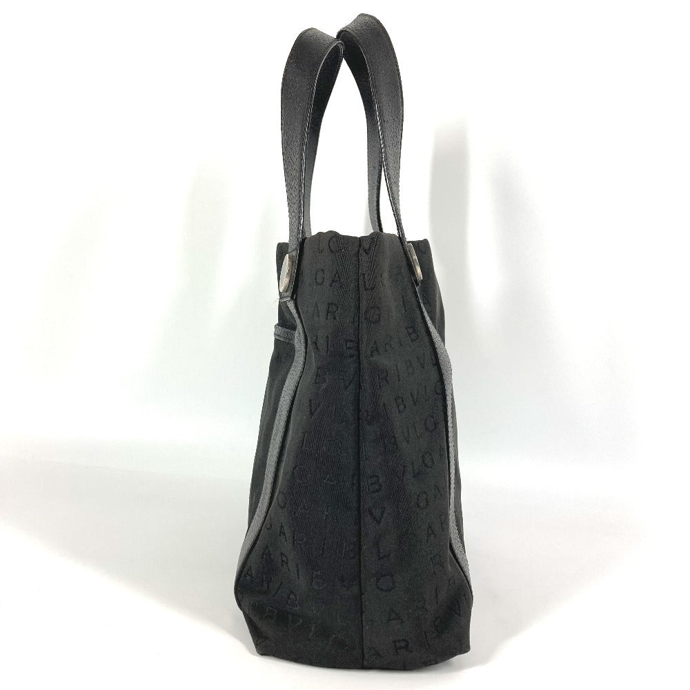 BVLGARI ロゴマニア トートバッグ カバン ショルダーバッグ ハンドバッグ キャンバス/レザー ユニセックス ブラック