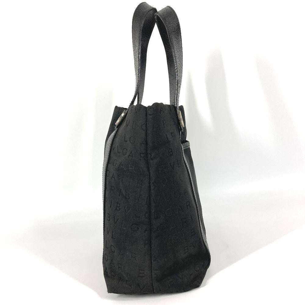 BVLGARI ロゴマニア トートバッグ カバン ショルダーバッグ ハンドバッグ キャンバス/レザー ユニセックス ブラック