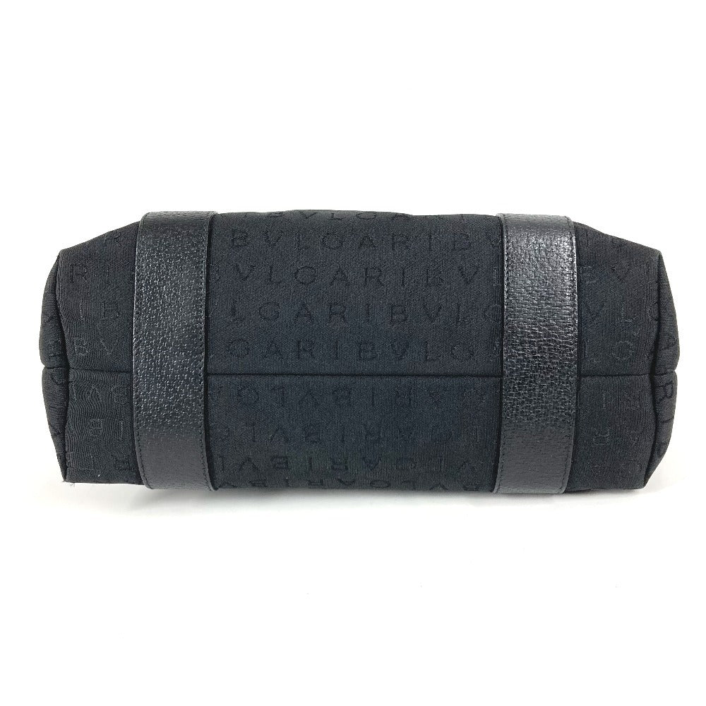 BVLGARI ロゴマニア トートバッグ カバン ショルダーバッグ ハンドバッグ キャンバス/レザー ユニセックス ブラック