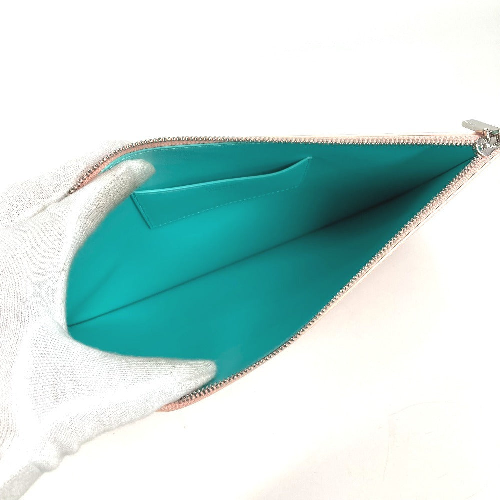 TIFFANY&Co. ロゴ カバン ポーチ クラッチバッグ レザー レディース ピンク