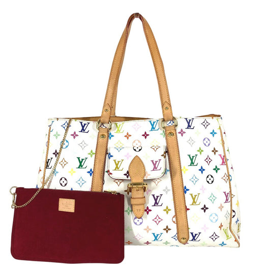 LOUIS VUITTON M40100 モノグラムマルチカラー オーレリアGM オーレリア GM カバン 肩掛け トートバッグ ポーチ付き ショルダーバッグ モノグラムマルチカラーキャンバス レディース ホワイト