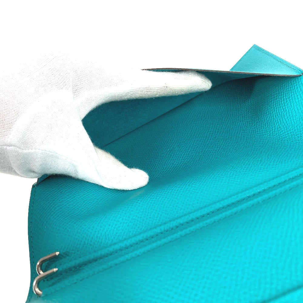 HERMES バイカラー グローブトロッター アジェンダ ノートカバー システム手帳 ステーショナリー 手帳カバー レザー ユニセックス ブルー