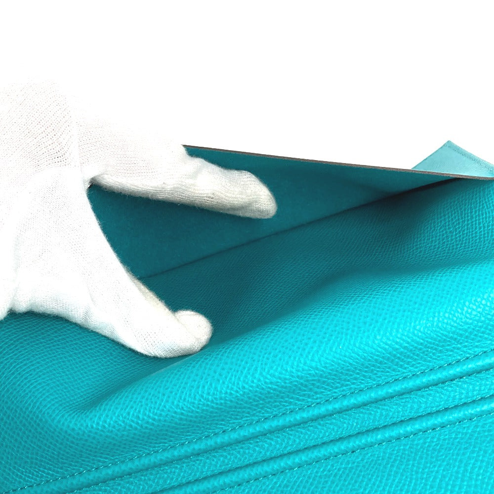 HERMES バイカラー グローブトロッター アジェンダ ノートカバー システム手帳 ステーショナリー 手帳カバー レザー ユニセックス ブルー