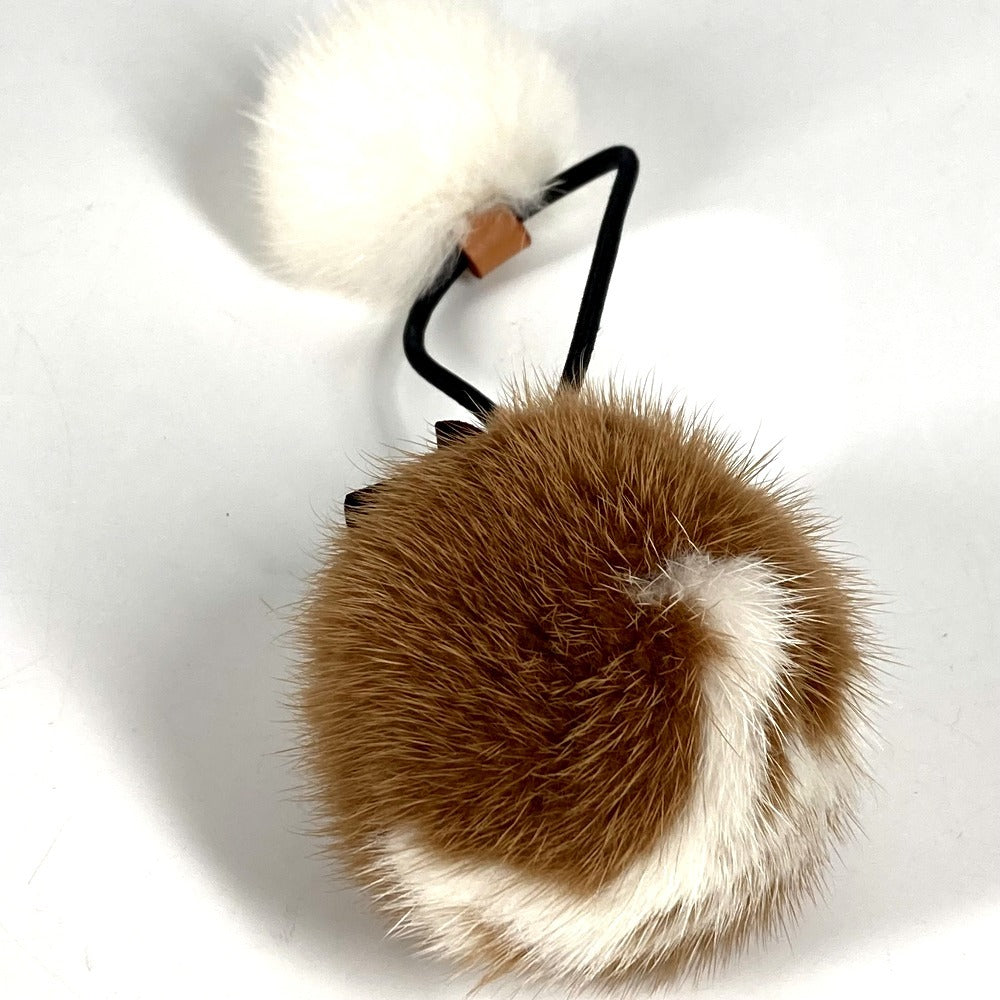 LOUIS VUITTON M77738 ロゴ ファー シュシュ・ヴィゾン LV コージー ヘアアクセサリー ヘアゴム ヘアバンド シュシュ ファー レディース マロン ブラウン