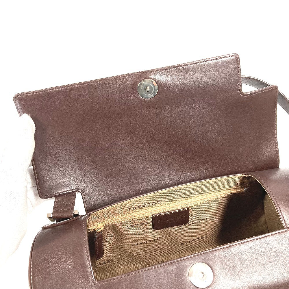 BVLGARI ロゴマニア 筒形 ドラム型 カバン フラップ ショルダーバッグ