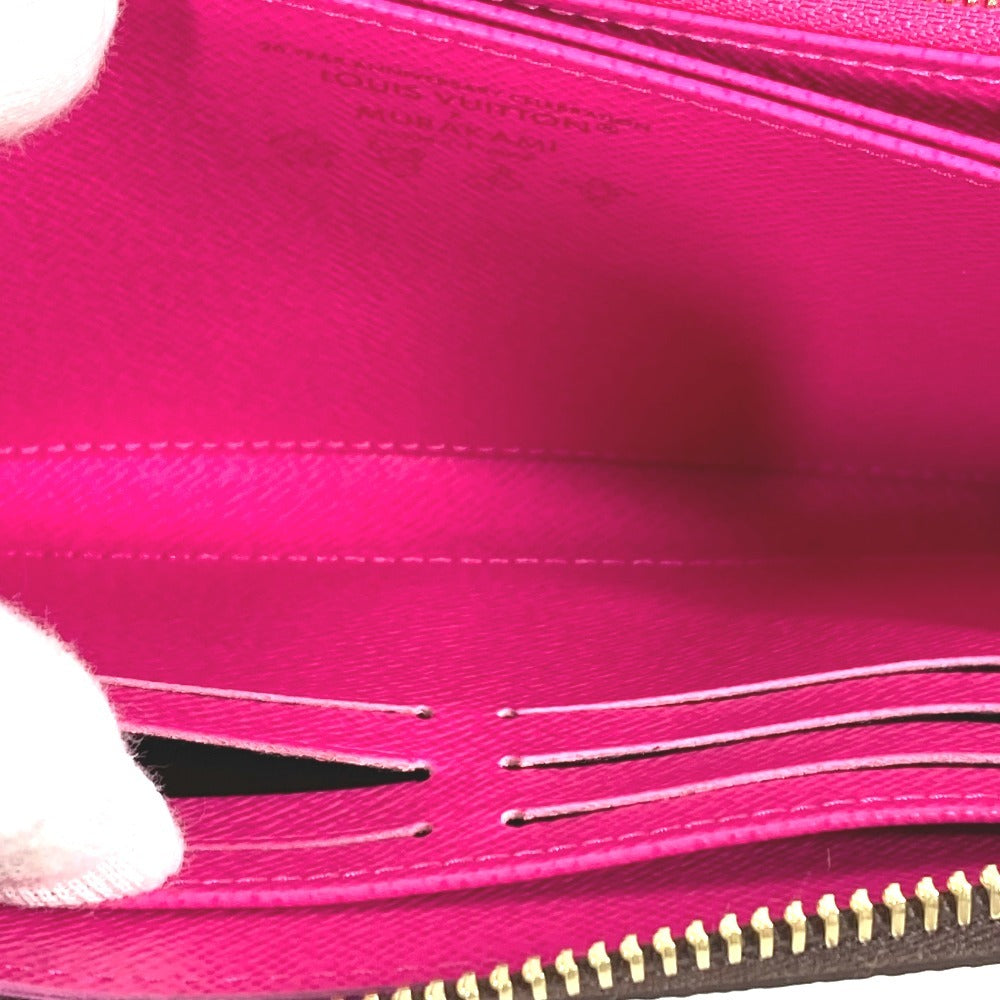 LOUIS VUITTON Ｍ14162 日本限定 LV × TM フラワー 花柄 ジッピー・ウォレット モノグラム 村上隆 ラウンドファスナー 長財布 モノグラムキャンバス ユニセックス ブラウン