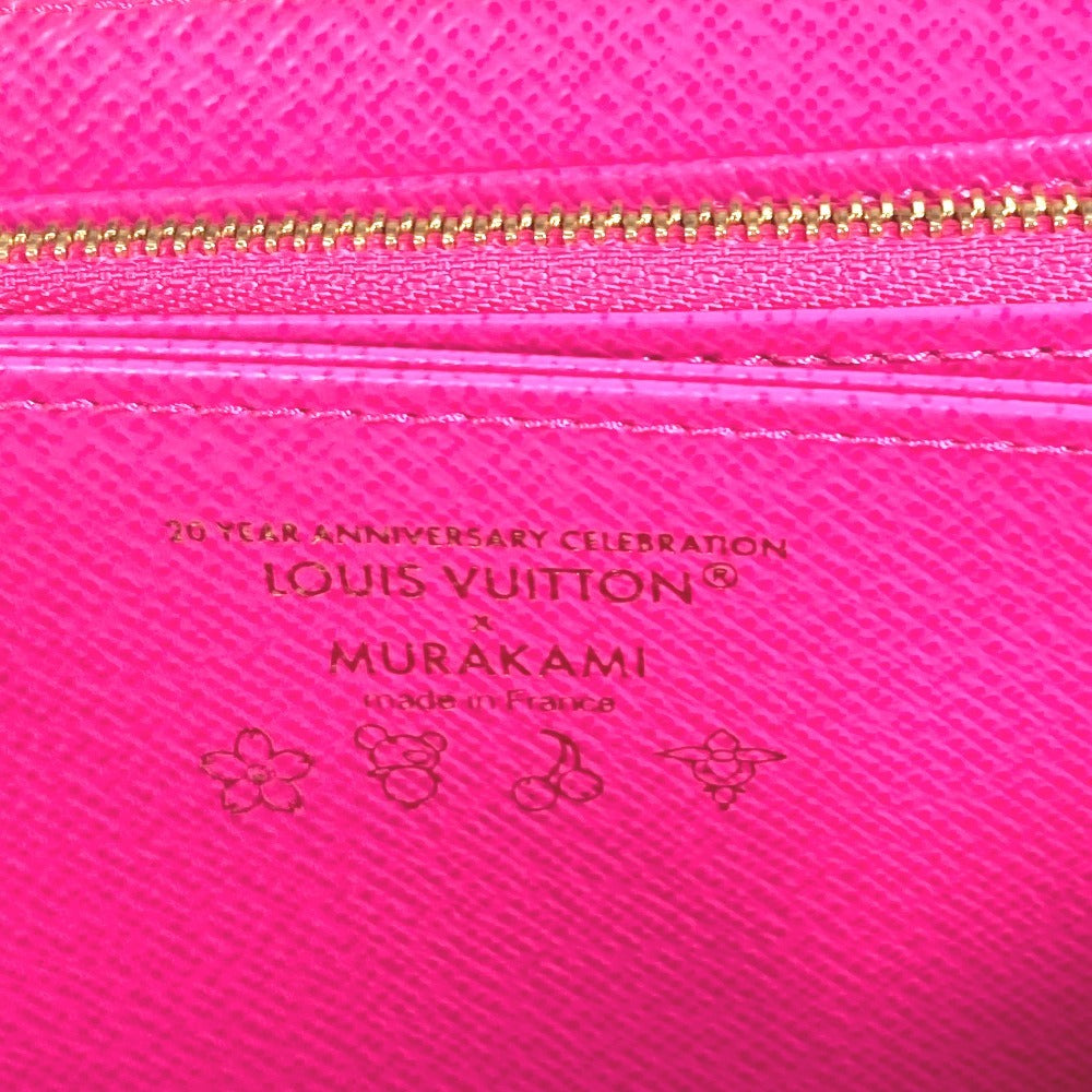 LOUIS VUITTON Ｍ14162 日本限定 LV × TM フラワー 花柄 ジッピー・ウォレット モノグラム 村上隆 ラウンドファスナー 長財布 モノグラムキャンバス ユニセックス ブラウン