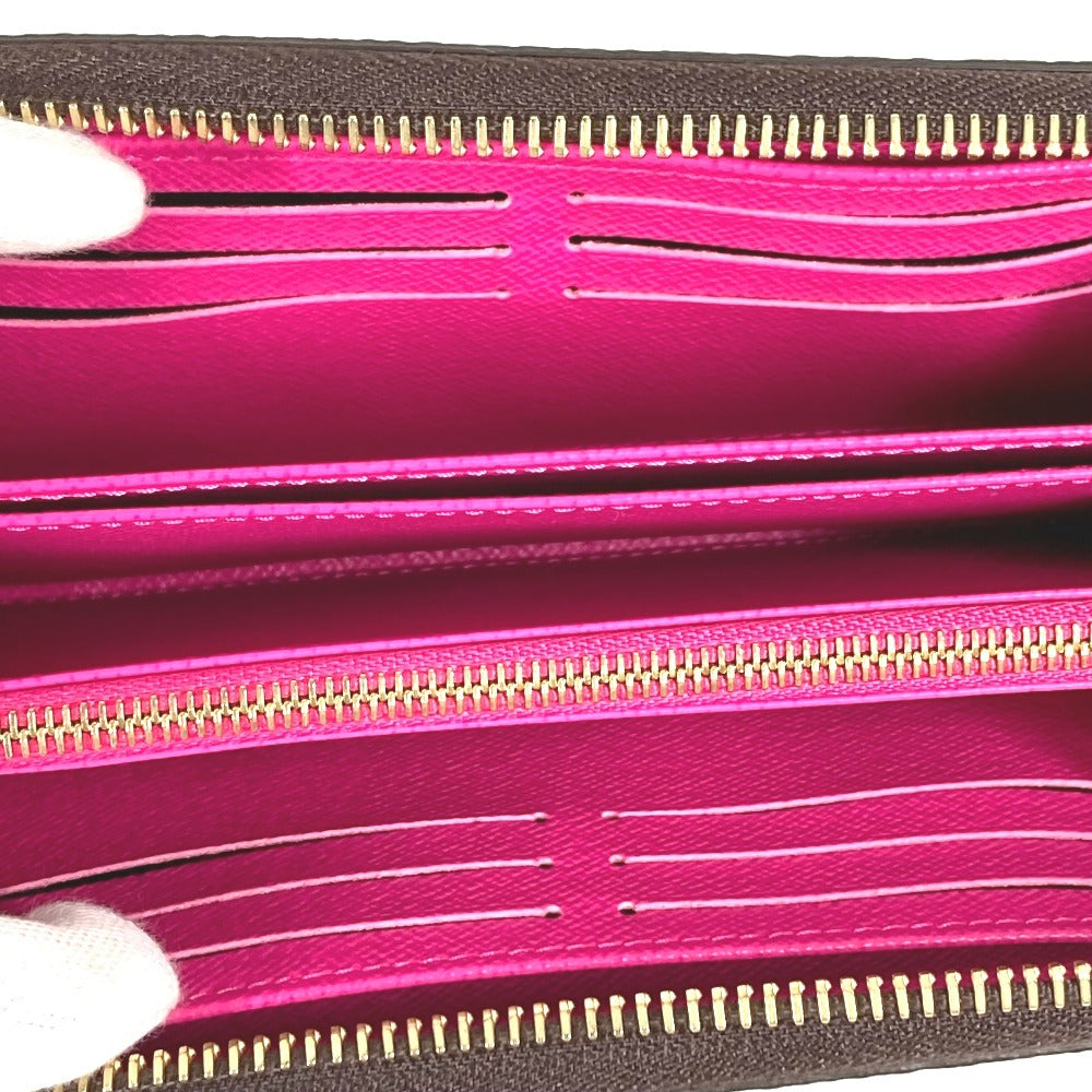 LOUIS VUITTON Ｍ14162 日本限定 LV × TM フラワー 花柄 ジッピー・ウォレット モノグラム 村上隆 ラウンドファスナー 長財布 モノグラムキャンバス ユニセックス ブラウン