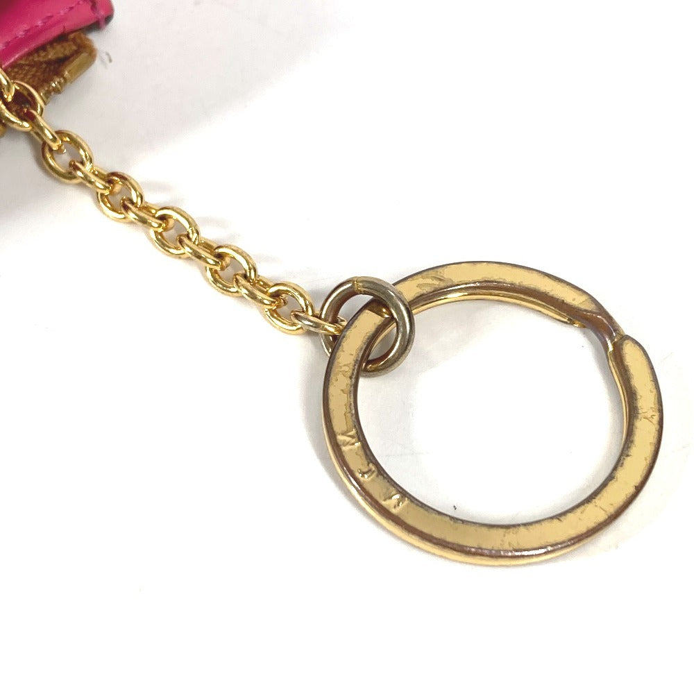 MCM ヴィセトス ロゴ 財布 小銭入れ キーリング付き コインケース レザー ユニセックス ブラウン