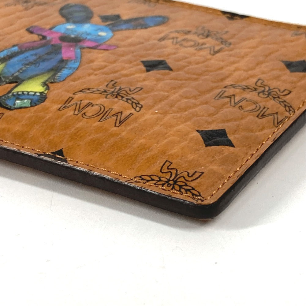 MCM ヴィセトス ロゴ 財布 小銭入れ キーリング付き コインケース レザー ユニセックス ブラウン