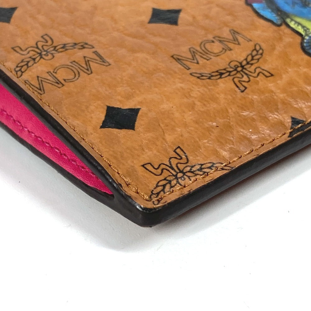 MCM ヴィセトス ロゴ 財布 小銭入れ キーリング付き コインケース レザー ユニセックス ブラウン