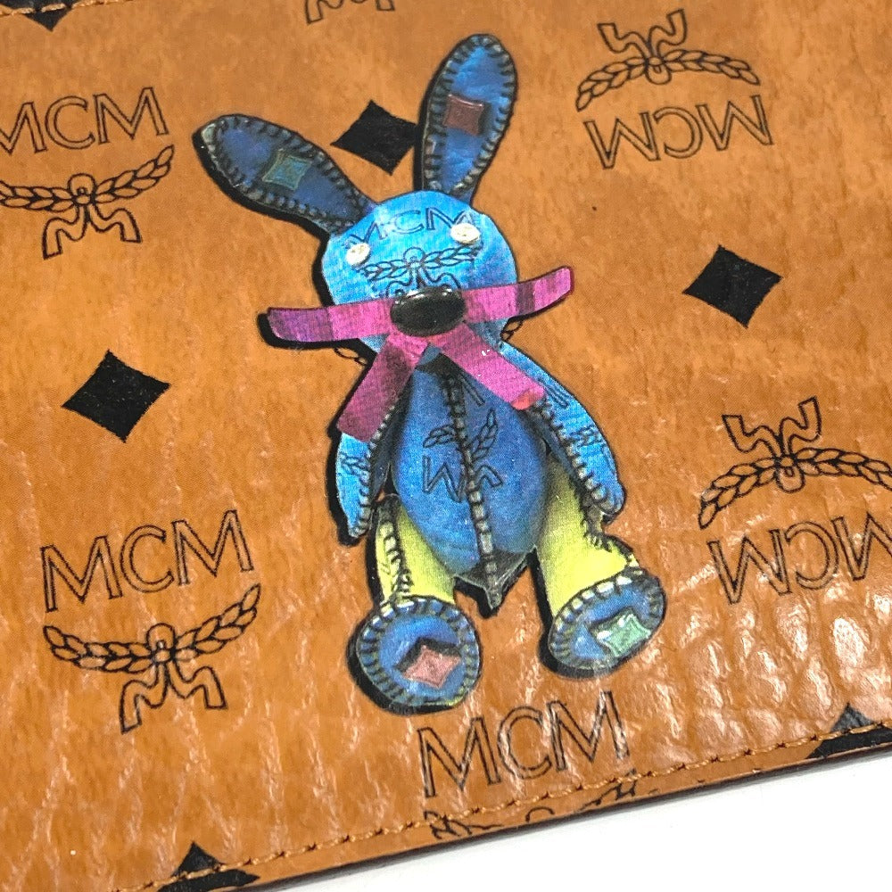 MCM ヴィセトス ロゴ 財布 小銭入れ キーリング付き コインケース レザー ユニセックス ブラウン