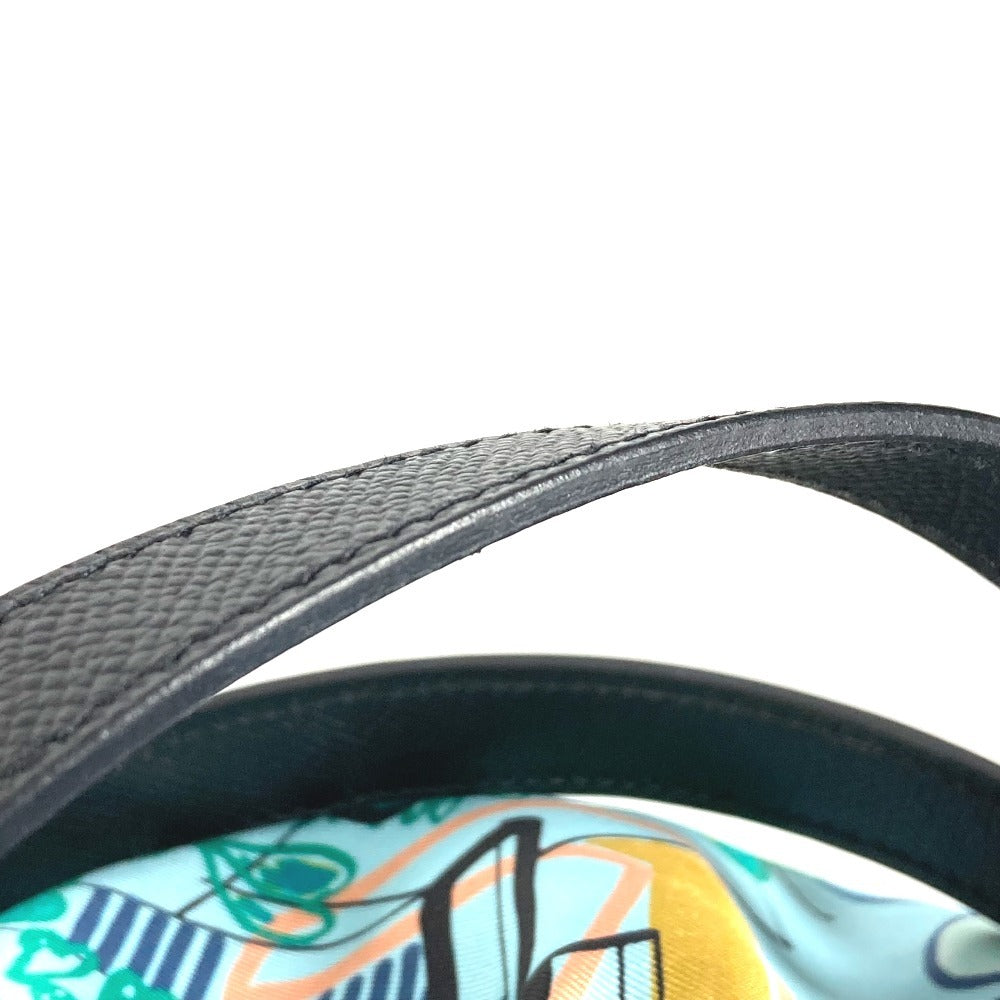 HERMES 巾着ポーチ付き ミュザルディーヌ カバン 肩掛け バケツ ばけつ ショルダーバッグ レザー レディース ネイビー