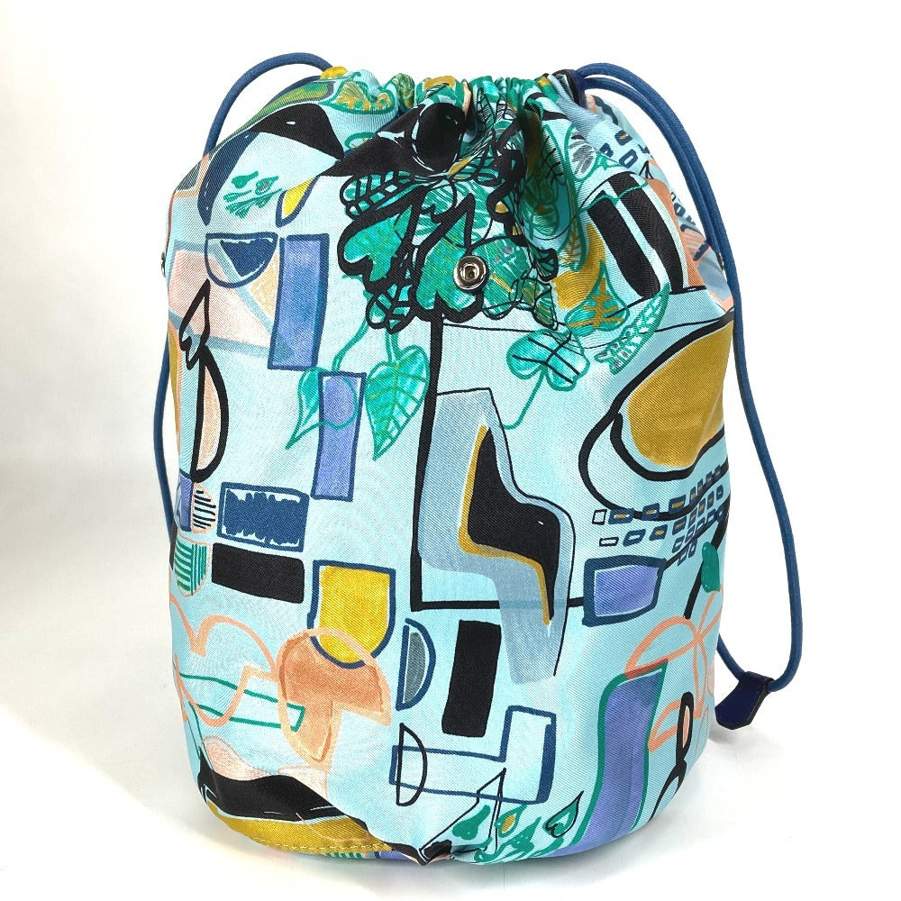 HERMES 巾着ポーチ付き ミュザルディーヌ カバン 肩掛け バケツ ばけつ ショルダーバッグ レザー レディース ネイビー