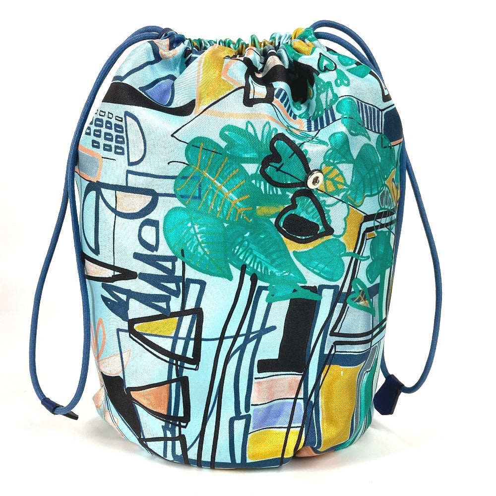 HERMES 巾着ポーチ付き ミュザルディーヌ カバン 肩掛け バケツ ばけつ ショルダーバッグ レザー レディース ネイビー