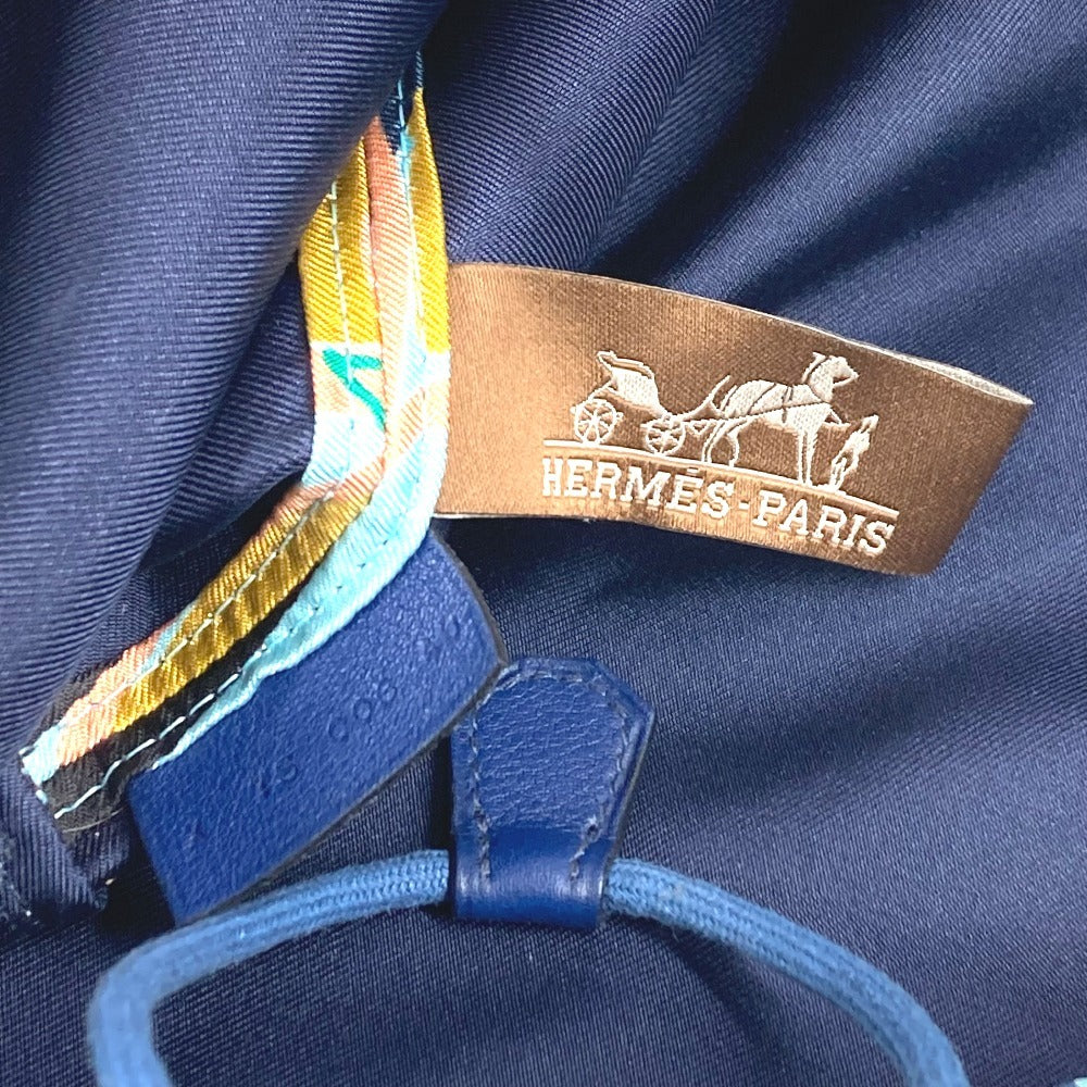 HERMES 巾着ポーチ付き ミュザルディーヌ カバン 肩掛け バケツ ばけつ ショルダーバッグ レザー レディース ネイビー