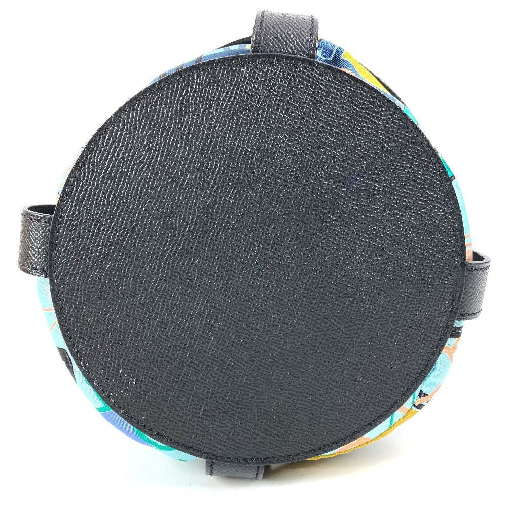 HERMES 巾着ポーチ付き ミュザルディーヌ カバン 肩掛け バケツ ばけつ ショルダーバッグ レザー レディース ネイビー