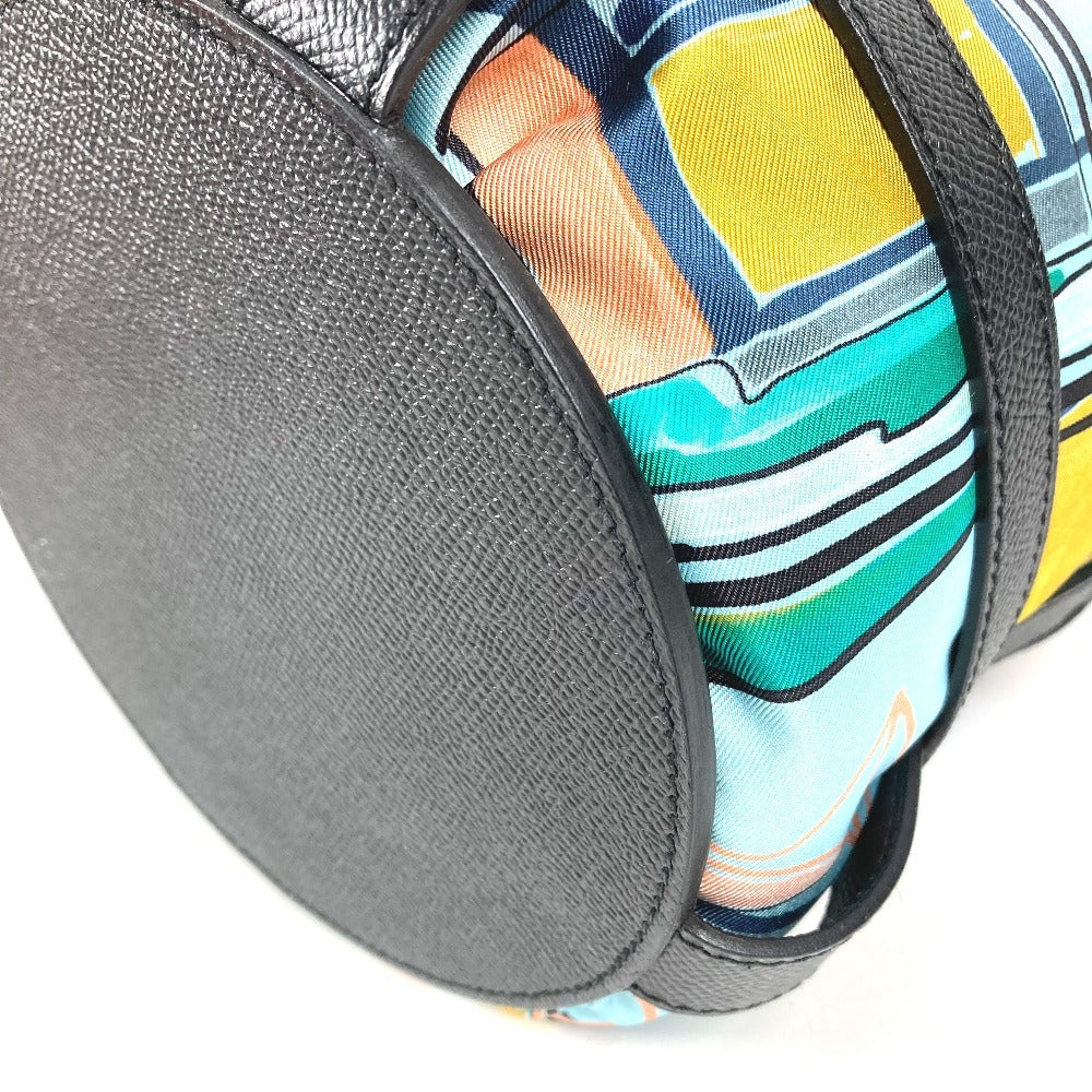 HERMES 巾着ポーチ付き ミュザルディーヌ カバン 肩掛け バケツ ばけつ ショルダーバッグ レザー レディース ネイビー