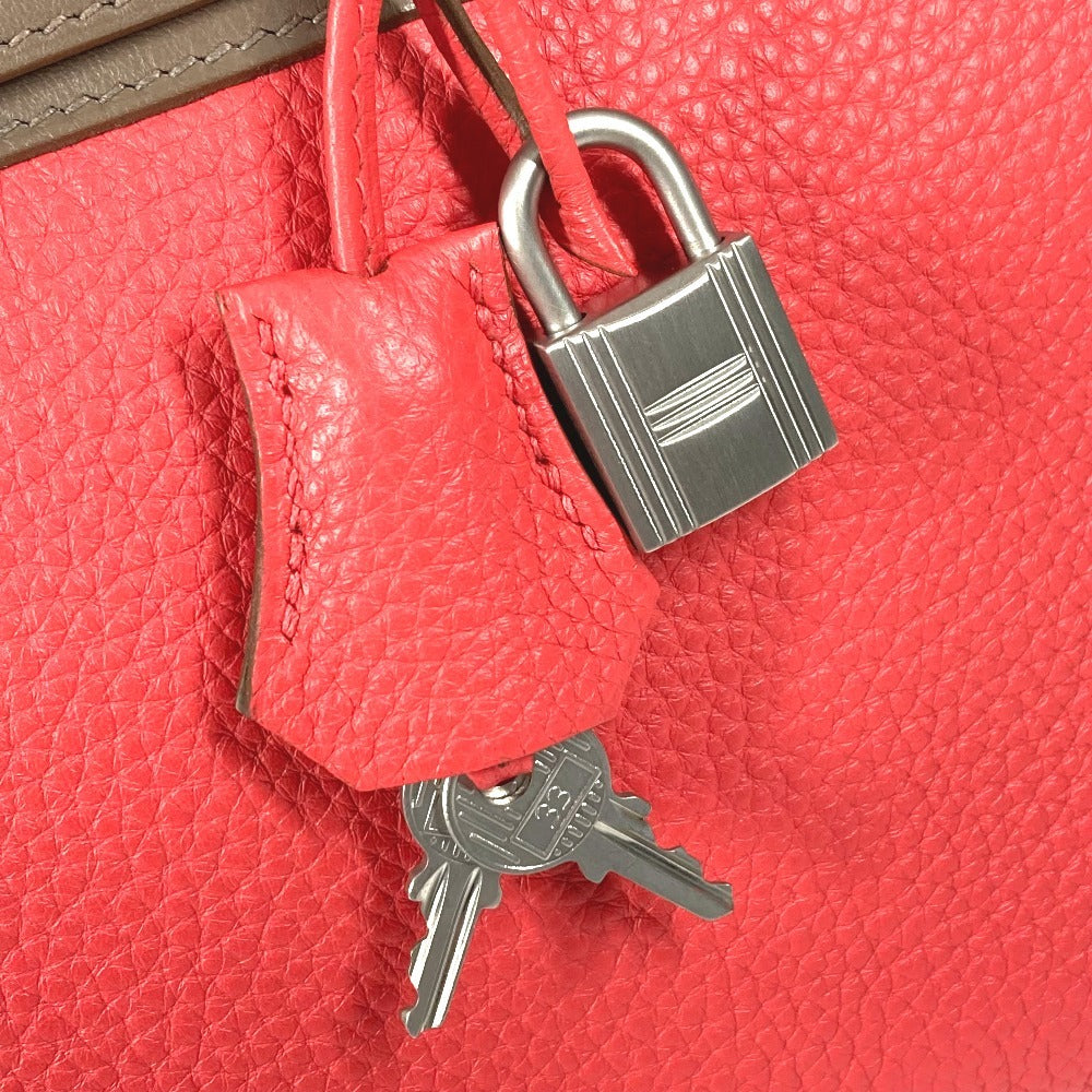 HERMES Birkin30 Birkin 30 Bags Tote Bag Hand Bag Taurillon Clemence / Swift Etoupe/Argile/Rose Jaipur pink/gray Used