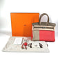 HERMES Birkin30 Birkin 30 Bags Tote Bag Hand Bag Taurillon Clemence / Swift Etoupe/Argile/Rose Jaipur pink/gray Used