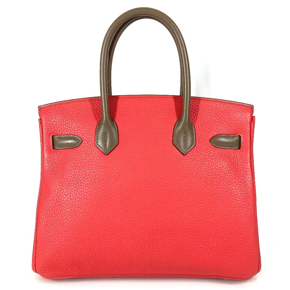 HERMES Birkin30 Birkin 30 Bags Tote Bag Hand Bag Taurillon Clemence / Swift Etoupe/Argile/Rose Jaipur pink/gray Used