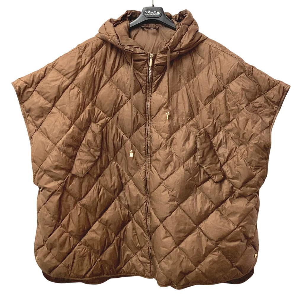 MAX MARA THE CUBE キューブ キルティング アウター フード付き アパレル トップス フーディー ケープ ポリアミド レディース ブラウン