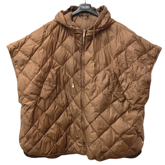 MAX MARA THE CUBE キューブ キルティング アウター フード付き アパレル トップス フーディー ケープ ポリアミド レディース ブラウン