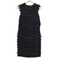 BURBERRY 8046818 フリンジ 袖なし アパレル ワンピース シルク レディース ブラック