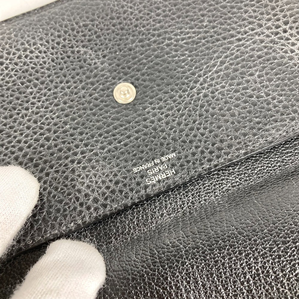 HERMES ベルトバッグ ウエストバッグ ポーチのみ クロスボディバッグ ポーチ レザー ユニセックス ブラック